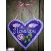 Heart Decor - Heart Wall Hanging - Heart Wall Decor - Purple Heart Decor - Purple Heart Rustic Decor - Salt Dough Heart - Octoberfest Decor